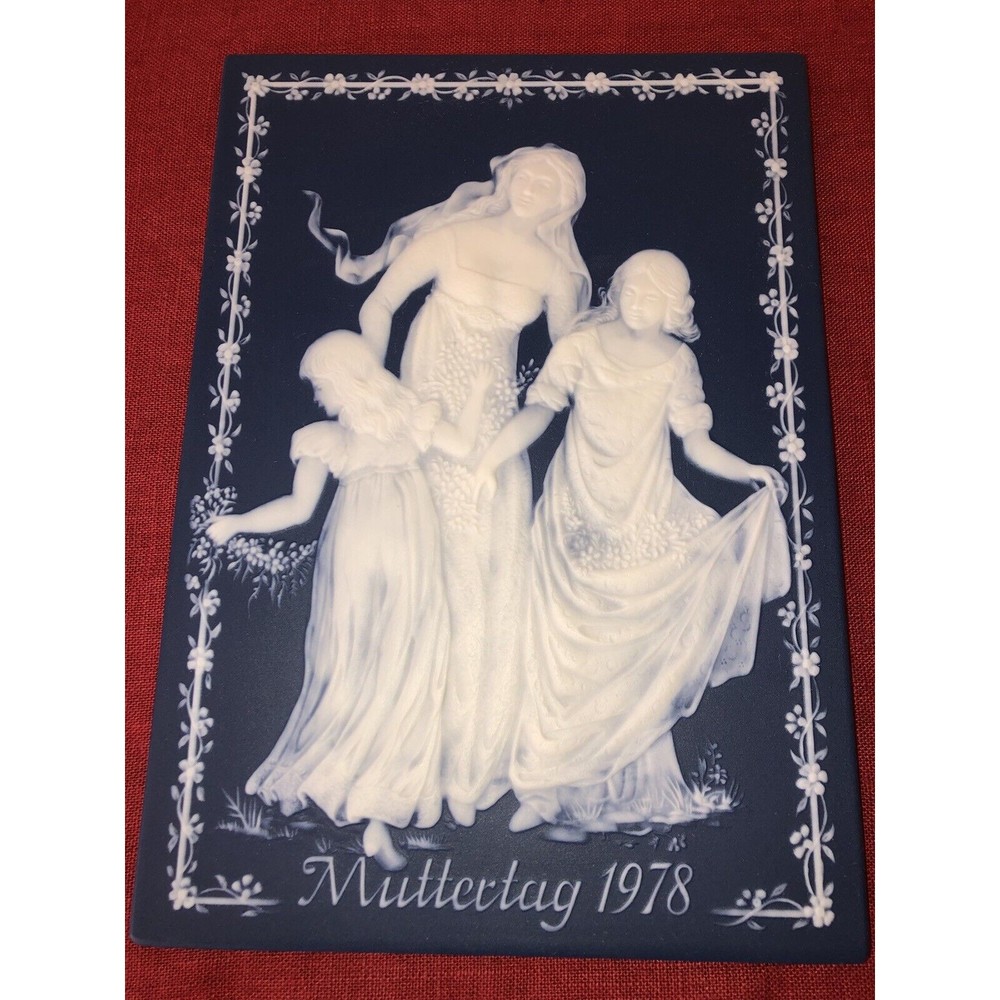 1978 Villeroy & Boch Mettlach Wall Plaque Muttertag Mother’s Day Ltd Ed